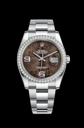 Rolex Datejust 36 Stainless Steel Diamond / Oyster / Bronze Floral