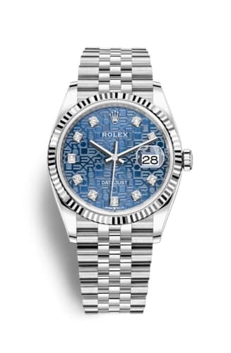 Rolex Datejust 36 Stainless Steel / Fluted / Blue Jubilee / Jubilee