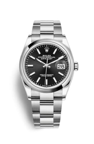 Rolex Datejust 36 Stainless Steel / Domed / Black / Oyster