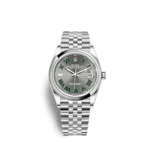 Rolex Datejust 36 Stainless Steel / Domed / Slate - Roman / Jubilee