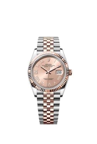 Rolex Datejust 36 Stainless Stainless Steel - Everose - Fluted / Rose Roman Diamond / Jubilee
