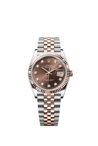 Rolex Datejust 36 Stainless Steel - Everose - Fluted / Chocolate - Diamond / Jubilee