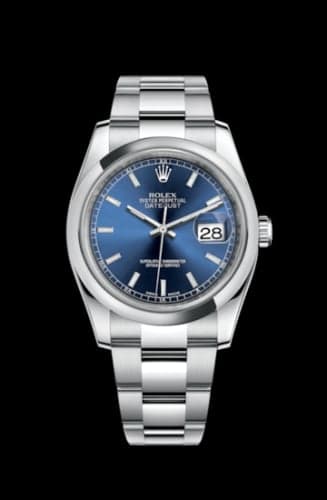 Rolex Datejust 36 Stainless Steel Domed / Oyster / Blue