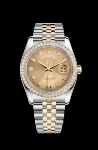 Rolex Datejust 36 Rolesor Yellow Diamond / Jubilee / Champagne Diamond