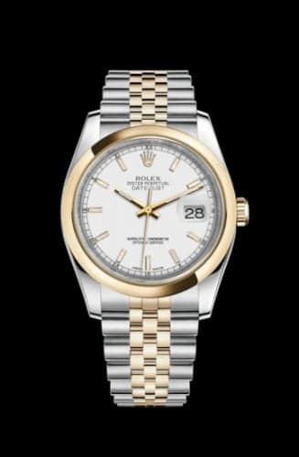 Rolex Datejust 36 Rolesor Yellow Domed / Jubilee / White