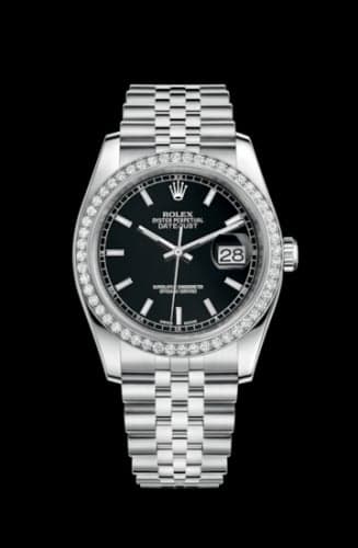 Rolex Datejust 36 Stainless Steel Diamond / Jubilee / Black