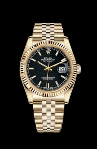 Rolex Datejust 36 Yellow Gold Fluted / Jubilee / Silver