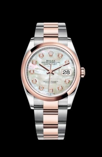 Rolex Datejust 36 Stainless Steel / Everose / Smooth / MOP Diamond / Oyster