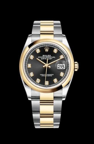 Rolex Datejust 36 Stainless Steel / Yellow Gold / Smooth / Black Diamond / Oyster