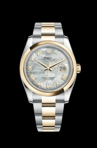 Rolex Datejust 36 Rolesor Yellow Domed / Oyster / MOP Roman