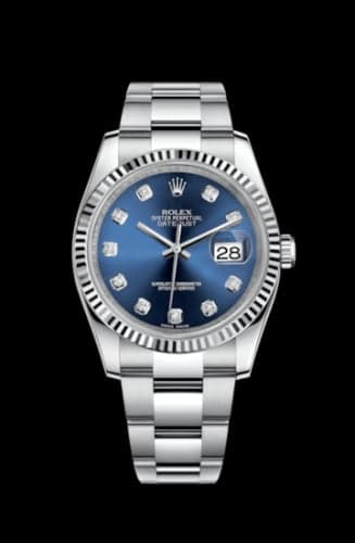 Rolex Datejust 36 Stainless Steel Fluted / Oyster / Blue Diamond