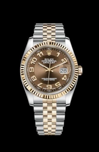 Rolex Datejust 36 Rolesor Yellow Fluted / Jubilee / Bronze Arabic