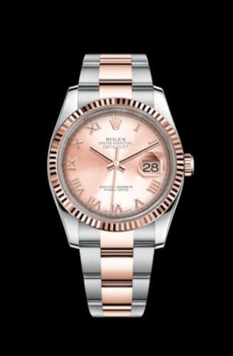 Rolex Datejust 36 Rolesor Everose Fluted / Oyster / Pink Roman