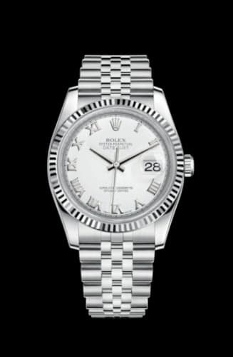 Rolex Datejust 36 Stainless Steel Fluted / Jubilee / White Roman