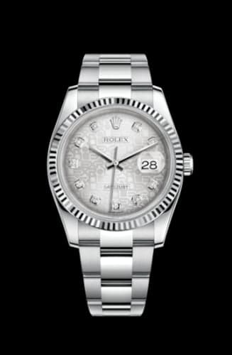 Rolex Datejust 36 Stainless Steel Fluted / Oyster / Silver Computer
