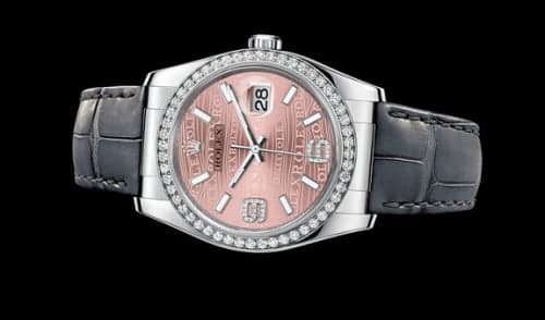 Rolex Datejust 36 White Gold Diamond Strap Pink Waves