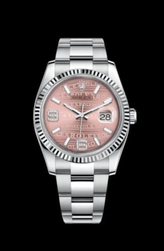 Rolex Datejust 36 Stainless Steel Fluted / Oyster / Pink Wave