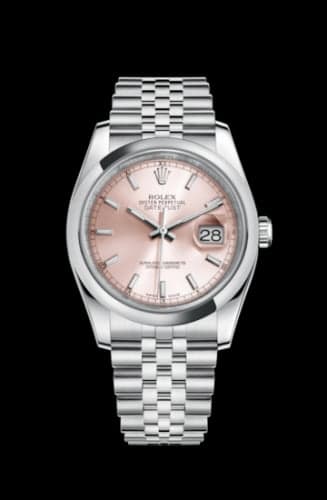 Rolex Datejust 36 Stainless Steel Domed / Jubilee / Pink