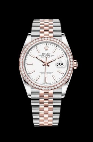 Rolex Datejust 36 Stainless Steel / Everose / Diamond / White / Jubilee