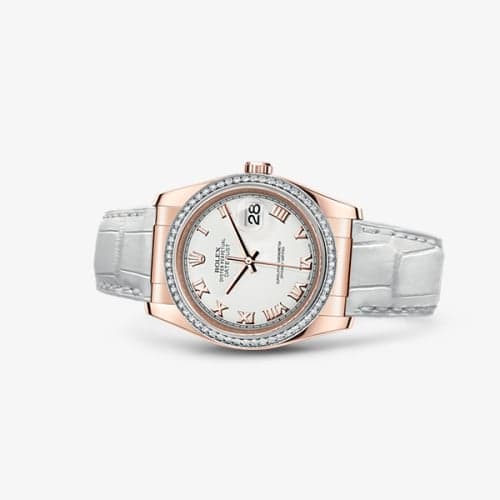 Rolex Datejust 36 Everose Strap Ivory Roman