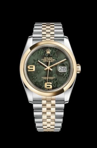 Rolex Datejust 36 Rolesor Yellow Domed / Jubilee / Green Floral