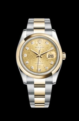 Rolex Datejust 36 Rolesor Yellow Domed / Oyster / Champagne Computer