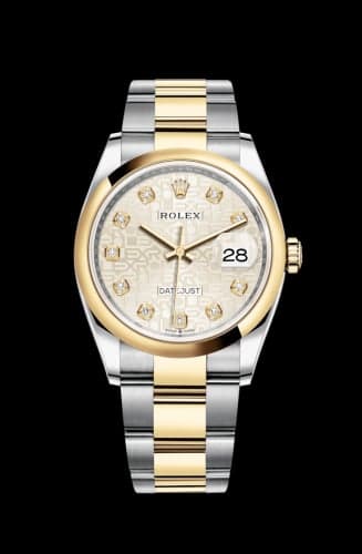 Rolex Datejust 36 Stainless Steel / Yellow Gold / Smooth / Silver Computer / Oyster