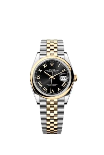 Rolex Datejust 36 Stainless Steel - Yellow Gold - Domed / Black Roman / Jubilee