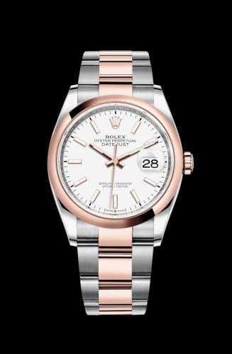 Rolex Datejust 36 Stainless Steel / Everose / Smooth / White / Oyster