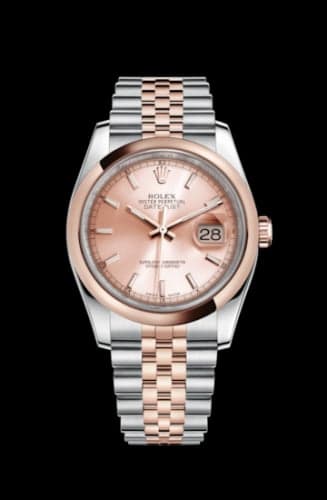 Rolex Datejust 36 Rolesor Everose Domed / Jubilee / Pink