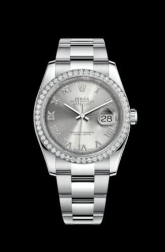 Rolex Datejust 36 Stainless Steel Diamond / Oyster / Rhodium Roman