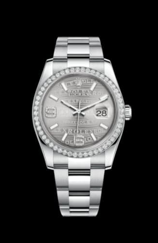 Rolex Datejust 36 Stainless Steel Diamond/ Oyster / Rhodium Wave