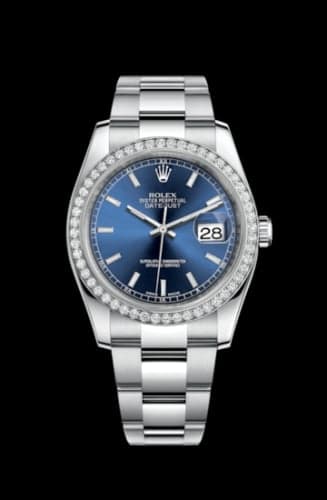 Rolex Datejust 36 Stainless Steel Diamond / Oyster / Blue