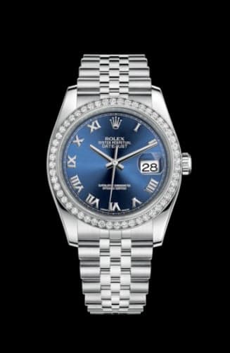 Rolex Datejust 36 Stainless Steel Diamond / Jubilee / Blue Roman