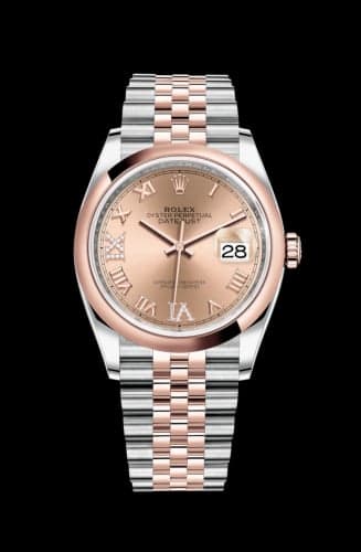 Rolex Datejust 36 Stainless Steel / Everose / Smooth / Rose Roman Diamond / Jubilee