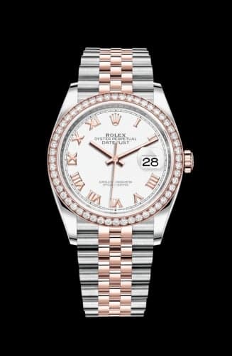 Rolex Datejust 36 Stainless Steel / Everose / Diamond / White Roman / Jubilee