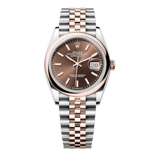Rolex Datejust 36 Stainless Steel - Everose - Domed / Chocolate / Jubilee