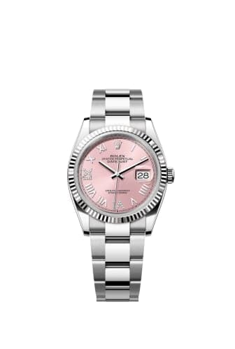 Rolex Datejust 36 Stainless Steel - Fluted / Pink Roman / Oyster