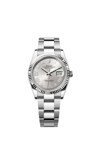 Rolex Datejust 36 Stainless Steel - Fluted / Silver Roman Diamond / Oyster