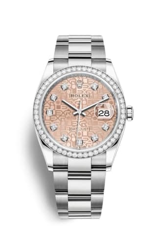 Rolex Datejust 36 Stainless Steel / Diamond / Pink Jubilee / Oyster