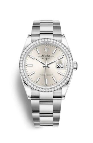 Rolex Datejust 36 Stainless Steel / Diamond / Silver / Oyster