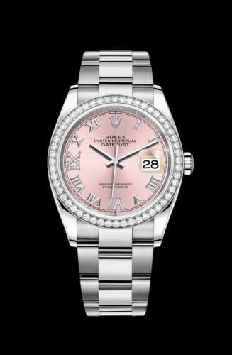 Rolex Datejust 36 Stainless Steel / Diamond / Pink Roman-Diamonds / Oyster