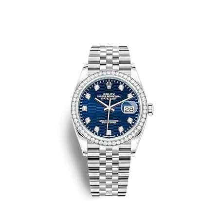 Rolex Datejust 36 Stainless Steel - Diamond / Blue - Fluted - Diamond / Jubilee