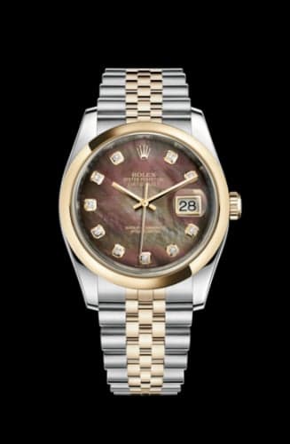 Rolex Datejust 36 Rolesor Yellow Domed / Jubilee / Brown MOP
