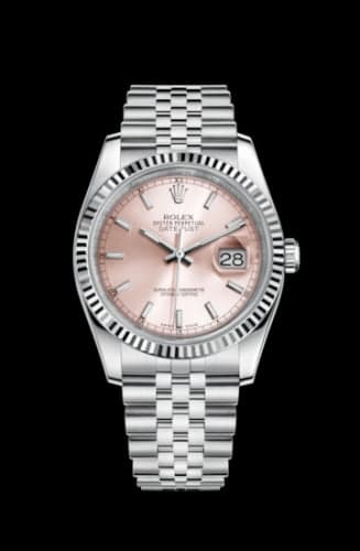 Rolex Datejust 36 Stainless Steel Fluted / Jubilee / Pink