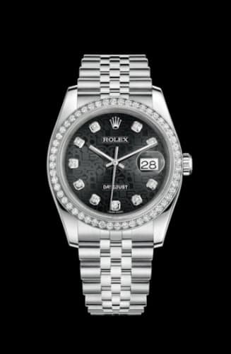 Rolex Datejust 36 Stainless Steel Diamond / Jubilee / Black Computer