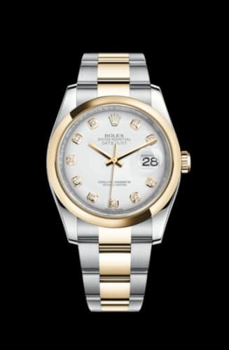 Rolex Datejust 36 Rolesor Yellow Domed / Oyster / White Diamond