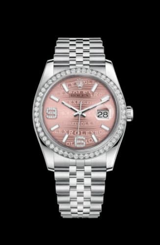 Rolex Datejust 36 Stainless Steel Diamond / Jubilee / Pink Wave