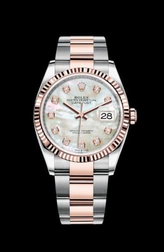 Rolex Datejust 36 Stainless Steel / Everose / Fluted / MOP Diamond / Oyster