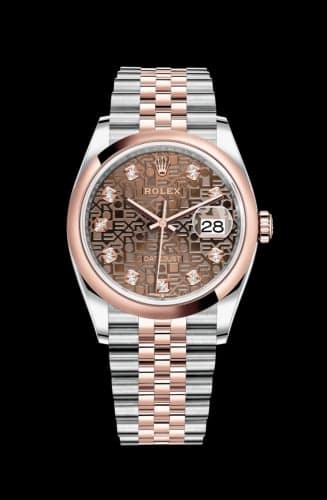 Rolex Datejust 36 Stainless Steel / Everose / Smooth / Chocolate Computer / Jubilee
